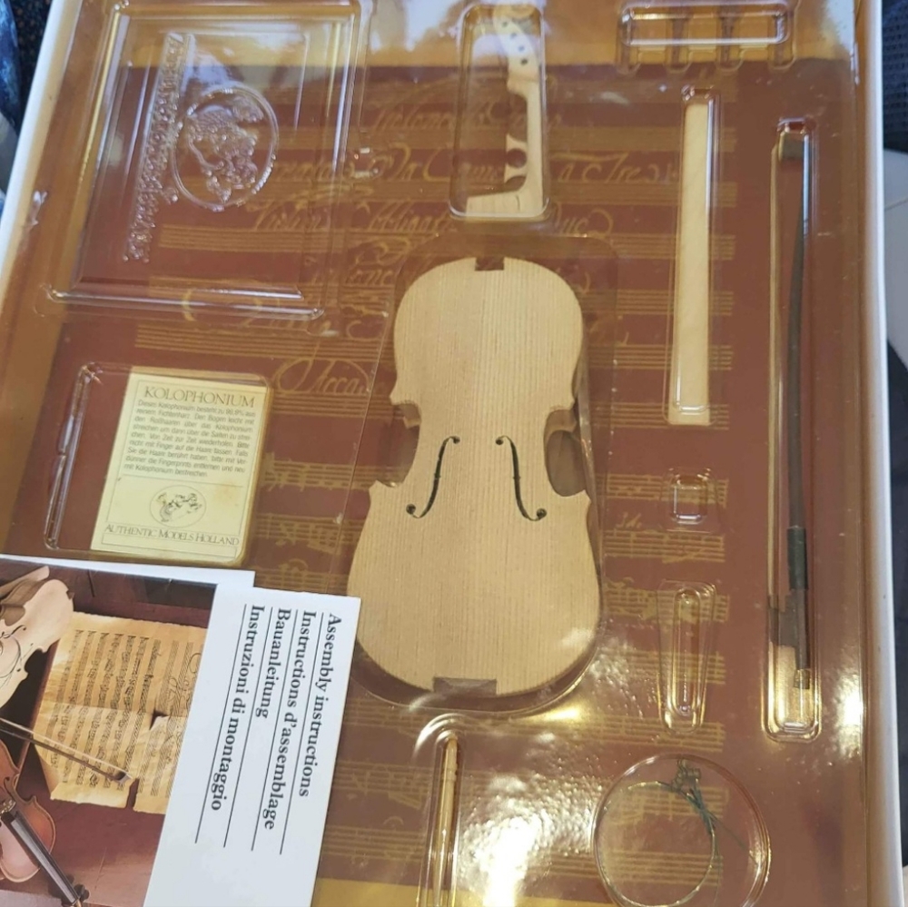 Cello wood kit miniature doll size realistic instrument
